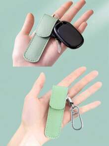 6Pcs/Set Adult Earwax Removal Kit – Stainless Steel Earwax Cleaner Tools With Leather Storage Case | Reusable Ear Cleaning Kit For Home/Travel Use, Available In Yellow/Purple/Pink/Black/Blue - Multicolor - View 2