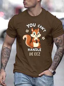 Camiseta De Manga Corta Con PatróN De Moda Para Hombres De Verano - Gris - Ver 4
