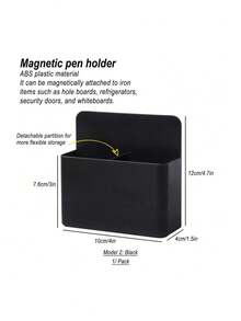 1pc Bee Shaped Magnetic Creative Cartoon Whiteboard Pen Holder, Chalk Box, Office/School Organizer, Magnetic Pen Cup, Storage Box, Blackboard Magnetic Chalk Holder, Refrigerator Magnet - Multicolor - View 3