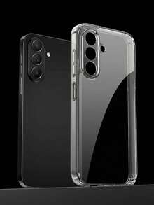 1pc Android Transparent Shock-Proof Bumper Phone Case For Galaxy A56/A55/A54/A53/A52/A51, 2-In-1 Phone Case For Galaxy S25 Ultra/S24 Ultra/S23 Ultra, Cool Android Phone Case For Galaxy A17/A16/A15/A14/A13/A12, Scratch-Resistant Transparent Back Cover For Redmi 14C, Classic Protective Case For Redmi Note 14 Pro, Durable Hard Crystal Shell For Galaxy S22/S23FE/S24FE/S25 - Clear - View 1