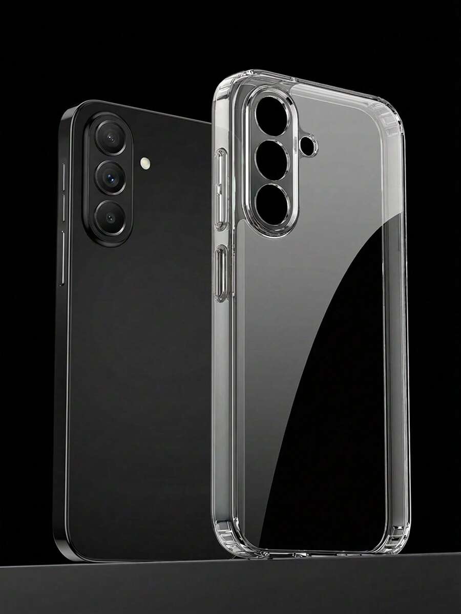 1pc Android Transparent Shock-Proof Bumper Phone Case For Galaxy A56/A55/A54/A53/A52/A51, 2-In-1 Phone Case For Galaxy S25 Ultra/S24 Ultra/S23 Ultra, Cool Android Phone Case For Galaxy A17/A16/A15/A14/A13/A12, Scratch-Resistant Transparent Back Cover For Redmi 14C, Classic Protective Case For Redmi Note 14 Pro, Durable Hard Crystal Shell For Galaxy S22/S23FE/S24FE/S25 - Clear - View 1