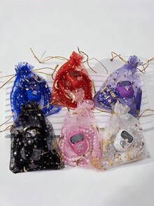 1pc, Muslim Ramadan 99pcs Rosary Faux Pearl Beaded Hand String Moon Tassel Pendant(Random Delivery Of Styles) - Random Color - View 5