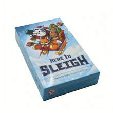 "Here To Sleigh: Here To Stay Expansion Pack, Holiday-Themed Card Game Expansion, Adds Festive Content (Sleigh-Themed Cards/Challenges) To Base Game, Ideal For Game Nights, Holiday Gatherings & Hobby Enthusiasts Seeking Seasonal, Fun Add-Ons For Group Entertainment" - Multicolor - View 2