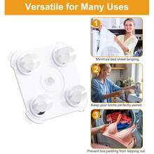 1/2 Pcs Bed Sheets Detangler, Bed Sheet Detangle Device, Reduces Blankets Laundry No Wads Wrinkles Holders For Free Save Drying Time Reusable Wash Helper Gadgets Bedsheets Accessories - Multicolor - View 7