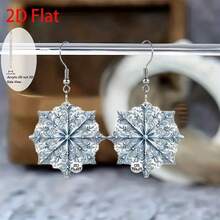 2D flat patterned relief decorative pattern acrylic pendant earrings, fashionable jewelry, party gifts, holiday gifts for family and friends - Multicolor - Ver 3