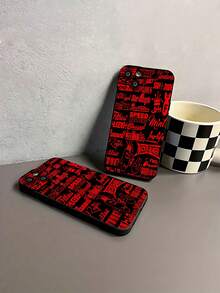 Diseños de pegatinas gráficas rojas. Esta elegante funda es compatible con los modelos  16, 15, 14 Pro Max, 13, 12, 11, XR y XS Plus. Fabricada en silicona TPU, ofrece protección contra golpes y caídas, además de una sensación superior. Es un regalo ideal para familiares, amigos y seres queridos, y una opción perfecta para Navidad.fundas para  13,funda  13,funda  16,fundas ,funda  15,funda para ,fundas para  16,fundas  11,fundas  15,funda  17,protector para ,funda  14,fundas  12,fundas  14,funda  17 pro max,fundas  13,fundas> - Negro - Ver 7