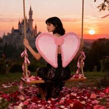 Valentine's Day Heart-Shaped Wings, Plush Angel Wings, Pink Heart-Shaped Decorated Romantic Atmosphere Wings, Are Very Suitable For Parties, Valentine's Day, Weddings, Masquerade Balls, Carnivals, Christmas, Halloween, Wedding Parties, Role-Playing Costumes, Stage Performances, Birthday Parties And Other Special Occasions As Fashionable Accessories. - Multicolor - View 10