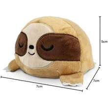 TeeTurtle - Original Reversible Plushie - Gris - Lindos Animales sensoriales de Peluche Que Muestran tu Estado de ánimo de 3.5 Pulgadas(Perezoso) - Multicolor - Ver 3