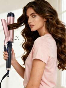 CRASTS 50mm Extra Large Diameter Quick Styling Quick Heating Adjustable Temperature Big Wave Curling Iron & Straightener