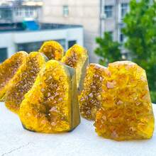 Natural Raw Material Citrine Crystal Cluster Mineral Specimen,Stone Citrine Crystal Cave Cluster, Used For Attracting Wealth - Yellow - View 5