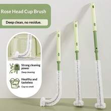 可伸缩多功能破墙刷 360°旋转清洁魔杖长柄榨汁机豆浆机清洁专用刷 - 彩色 - 查看 4