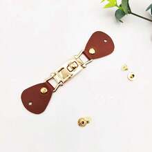 1 件包扣锁牛皮包缝制按扣封口 PU 皮革包锁扣配铁合金纽扣适用于手提包单肩包钱包 DIY 制作用品 - 彩色 - 查看 19