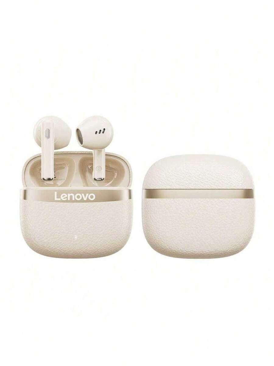 Lenovo Fones de ouvido sem fio Bluetooth EA169: Com foco na clareza das chamadas e nos detalhes da música, o design semi-intra-auricular proporciona um encaixe confortável. Os controles de toque gerenciam a reprodução e as chamadas, e a alternância perfeita entre o uso com um ou ambos os fones é suportada. Cor: Branco Rocha Lunar.