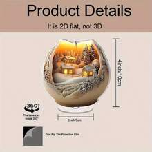 New Creative Moon Castle 2D Acrylic Decor, Desktop Ornament Gift For Living Room, Study, Bedroom, Dining Room, Outdoor - Multicolor - View 14