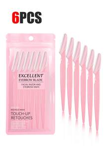 30pcs/Set Delicate Packaged Unisex Facial Razor, Eyebrow Trimmer And Facial Epilator, Facial Hair Removal, Unisex Facial Razor, Hair Trimming Tools, With Precision Sleeve, Epilator, Eyebrow Trimmer, Convenient For Travel, 1/3/6/12/24pcs (Pink)