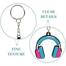 nerico 20 Llaveros Musicales de PVC Colgantes de Notas y Microfonos Recuerdos para Fiestas Musicales Accesorios para Mochilas y Bolsos Juego de 4 Diseños X 5 Unidades Decoracion para - coloressurtidos - Ver 6