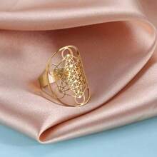 Metatron - Stainless Steel Ring For Women, Archangel Design, Metatron, Hollowed-Out Protection Statement, Stainless Steel Ring - 空氣 - 查看 3