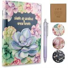 Diario de Gratitud, libreta de amor propio, cuaderno manifestacion, agradecimiento, diario personal (Mariposas) - Suculentas - Ver 1