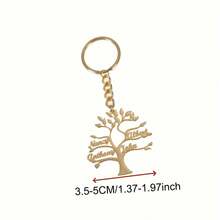 Portachiavi personalizzato Albero della Vita - Acciaio inossidabile, nomi personalizzati da 1 a 6, regalo perfetto per mamma, sorella, nonna - Gioielli alla moda per donna, regali personalizzati, regalo per anniversario, regalo di Natale, oro, elegante, colorato, vintage, unisex, hipster, semplice, casual, personalizzato, unico, organizer da viaggio - Multicolore - Visualizzare 5