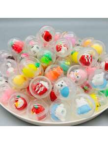 1/10pcs Rotatable Plastic Egg-Shaped Capsules (Toys Not Included), Suitable As Fun Surprise Birthday Party Gifts, Gashapon Capsules, Gift Bag Fillers, Doll Toys And Candy Vending Machine Small Gift Capsules - Multicolor - View 6