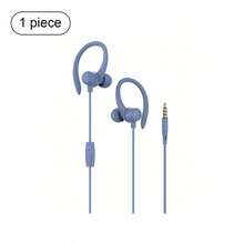 AIRUIKA 有线入耳式耳机，带麦克风，兼容 3.5mm 和 Lightning 接口，马卡龙色，运动游戏耳机，兼容 iOS