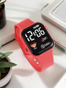 5/1 pieza Reloj electrónico con pantalla digital con forma de corazón, de moda y lindo, para niñas, equipado con pulsera, collar colgante y un par de aretes con forma de corazón, adecuado como regalo para niñas en Año Nuevo, estudiantes, muy apropiado para la vida diaria como la escuela, fiestas y viajes. Regalos de cumpleaños, temporada de graduación, Día de San Valentín, regalos perfectos para niñas - Multicolor - Ver 6