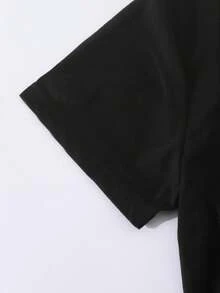 Camiseta Premium Básica 100% Algodão Unissex Anjo Rebeld SALVATOR Estilosa Confortavel Estilo Moda em Liquidaçao Promoção Streetwear - Preto - Visão 3