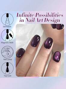 annies Sơn móng tay dạng gel màu hồng nửa đêm mắt mèo 10ml, bán vĩnh cửu, sản phẩm mới mùa đông màu đỏ huyết mèo, gel từ tính, chất liệu tăng cường móng cho các tiệm làm móng. - Nhiều màu - Xem 13