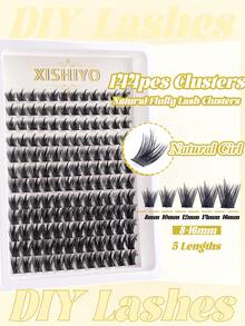 144/192pcs Individual False Eyelashes, Eyelash Tray, Cluster False Eyelashes, DIY Home Eyelash Extensions, Cluster False Eyelashes, Individual False Eyelashes, False Eyelashes, Natural Eyelashes Vs Thick Eyelashes, DIY Cluster Eyelashes, Korean Style Eyelashes, Medusa Eyelashes, Angel Eyelashes - C - 查看 2
