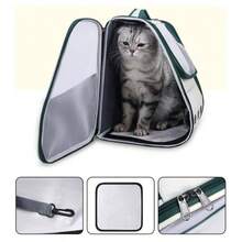 Backpack, Oxford Cloth Sided Opening with 3 - Sided Transparent, Portable Breathable Space Capsule Small Pet To. 5kg - 32 * 28 * 37CM - Gris + 32*28*37CM - Ver 4