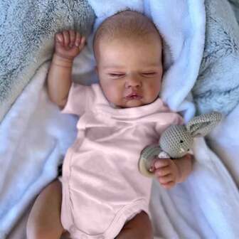 NPK 19inch Quinbee Reborn Baby Doll Newborn Baby Size Real Picture Handmade 3D Skin Rooted Hair Visible Veins Girl