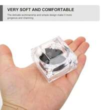 BESPORTBLE Caja De Almacenamiento Para Aretes De AcriLico Transparente 4 Piezas ExhibicioN De Joyeria Y Anillos Con Soporte Multifuncional - como en la foto - Ver 6