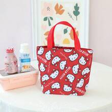 1pc Cute Cartoon Ugly Fish Waterproof Handbag Tote Bag, Student Lunch Box Bag - Multicolor - View 8