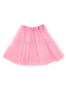 Christmas Punk Style Tutu Skirt For Women, Asymmetrical Hem Puff Skirt, Multi-Layer Mesh Skirt, Bone-Free Skirt, Suitable For Holidays, Stage, Party, Performance, Cosplay, White, Black, Red, Pink, Blue - Small Gauze Skirt - View 11