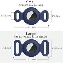 iDestry For Airtag Dog Collar Holder For Airtag Dog Tracker GPS Tracking Accessories Anti-Lost Silicone Case Double Ear Waterproof For Pet Cat Dog Collars Just A Protective Cover