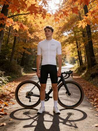 HISERWA (Fitted Style) Men's Cycling Jersey Short Sleeve High-Quality Cycling Apparel Professional Team Mountain Road Cycling Jersey Men's Cycling Jersey