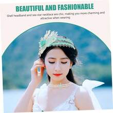 WESIEVYA Conjunto De Accesorios Para El Cabello De Sirena Collar De Estrella De Mar Gargantilla Para - inicial - Ver 7