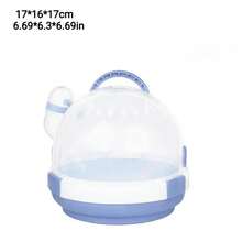 旅行悬挂式仓鼠笼 - 透明便携式笼子，带60毫升水瓶，适用于刺猬/蜜袋鼯，方便观察和保持清洁的栖息地（表面可能存在轻微划痕）