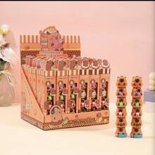 Kit de 6 Cores Mini Marca Texto Formado Capivala Material para Escolar Fofo - Multicolorido - Visão 5