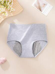 4条装女士高腰纯棉生理期内裤，柔软亲肤，防漏舒适 - 彩色 - 查看 7