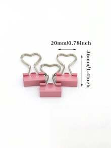 4/8/12PCS Valentine's Day Pink Heart Shaped Clips - Cute Long Tail Planner Clips For Scrapbooking, Love Notes, Photo Display, Journaling, Girls Gifts - Multicolor - View 4