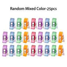 20/50/100个彩色缝纫夹，多用途塑料工艺钩编编织夹，带旋转切割器的彩色文件夹夹 - 彩色 - 查看 22