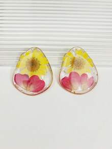 2 piezas Colgante de flor de 12 meses dulce, colgante de flor natural, colgante de flor transparente, para hacer joyas DIY y como colgante decorativo, adecuado como regalo de cumpleaños, regalo del Día de la Madre, se puede usar para collares, aretes, llaveros, encantos de bolso - Colgante de flor de cumpleaños - Ver 9
