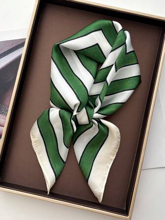 1pc Women's Bandana Scarf With Paisley Print, Silk Headband, Neck Scarf, Suitable For Daily Use