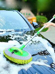 可伸缩洗车拖把，雪尼尔多节伸缩刷，软毛清洁湿巾洗车工具，洗车刷，汽车清洁工具，汽车配件，汽车必备用品，汽车用品，塑料材质 - 彩色 - 查看 1