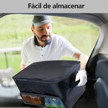 Organizador de Maletero de Golf de 2 Capas Bolsa de Viaje Con Compartimento Ventilación Independiente Plegable Para 2 Pares de Zapatos Pelotas y Ropa Adecuada Para Autos SUV