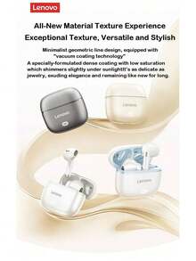 Lenovo EA175 半入耳式藍牙耳機 持久續航 搭載BES AI晶片組連接穩定抗干擾 磁吸充電倉收納充電一體 取出即連自動回充 風暴灰 - 風暴灰 - 查看 3