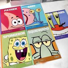 Spongebob Squarepants Octopus B5 Notebook, High-Quality Student Memo Pad, Learning Diary, Cute Journal - Multicolor - View 2