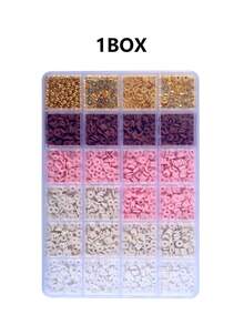 软陶珠套装，混合颜色，扁平软陶珠套装，适用于珠宝制作、DIY手链、耳环、项链、生日礼物、工艺品材料、手机配件 - 軟陶套裝 - 查看 16