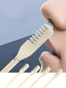 10pcs Portable Manual Nose Hair Trimmer Set, 360° Rotating Dual-Head Precise Nose & Facial Hair Removal Tool, Gentle & Painless Grooming Kit, Unisex, Compact Beauty Tool For Travel & Daily Care - Multicolor - View 11